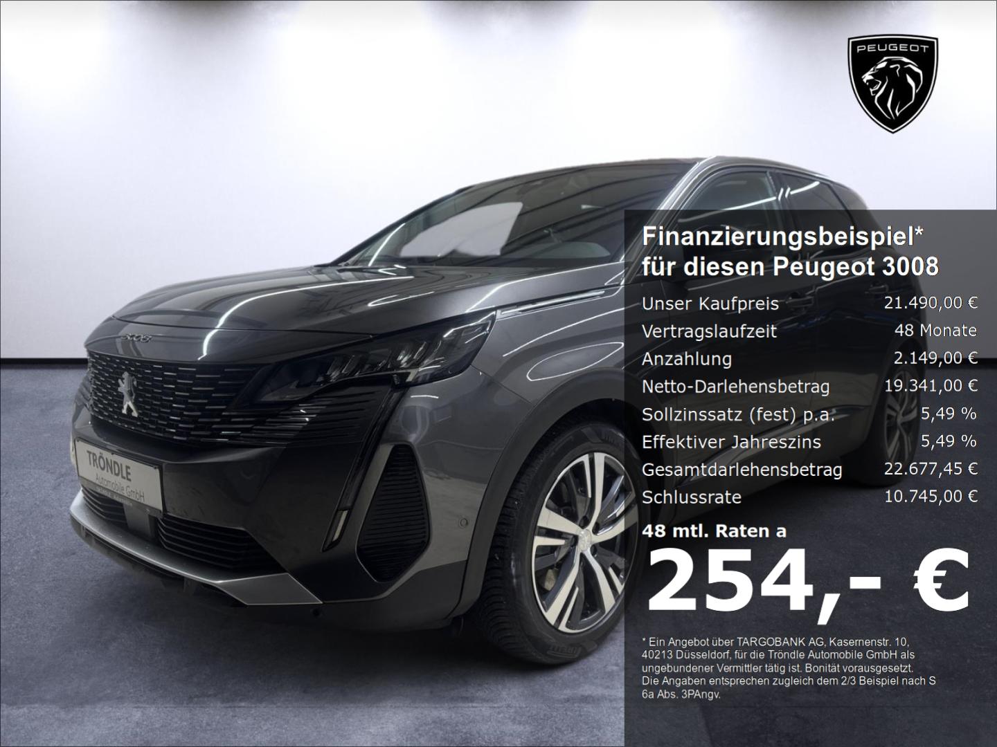 Peugeot 3008 Allure Pack Hybrid 225 AHK-abnehmbar Navi D