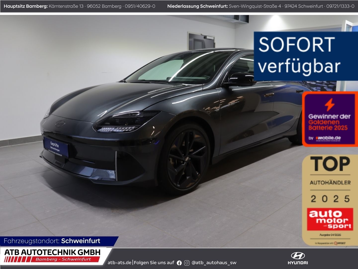 Fahrzeugabbildung Hyundai IONIQ 6 77,4 kWh 4WD First Edition SOH 98,2 %