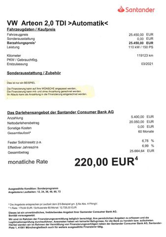 Fahrzeugabbildung Volkswagen Arteon 2.0 TDI Elegance> AUT/ACC/LED/NAV/T.LEDER