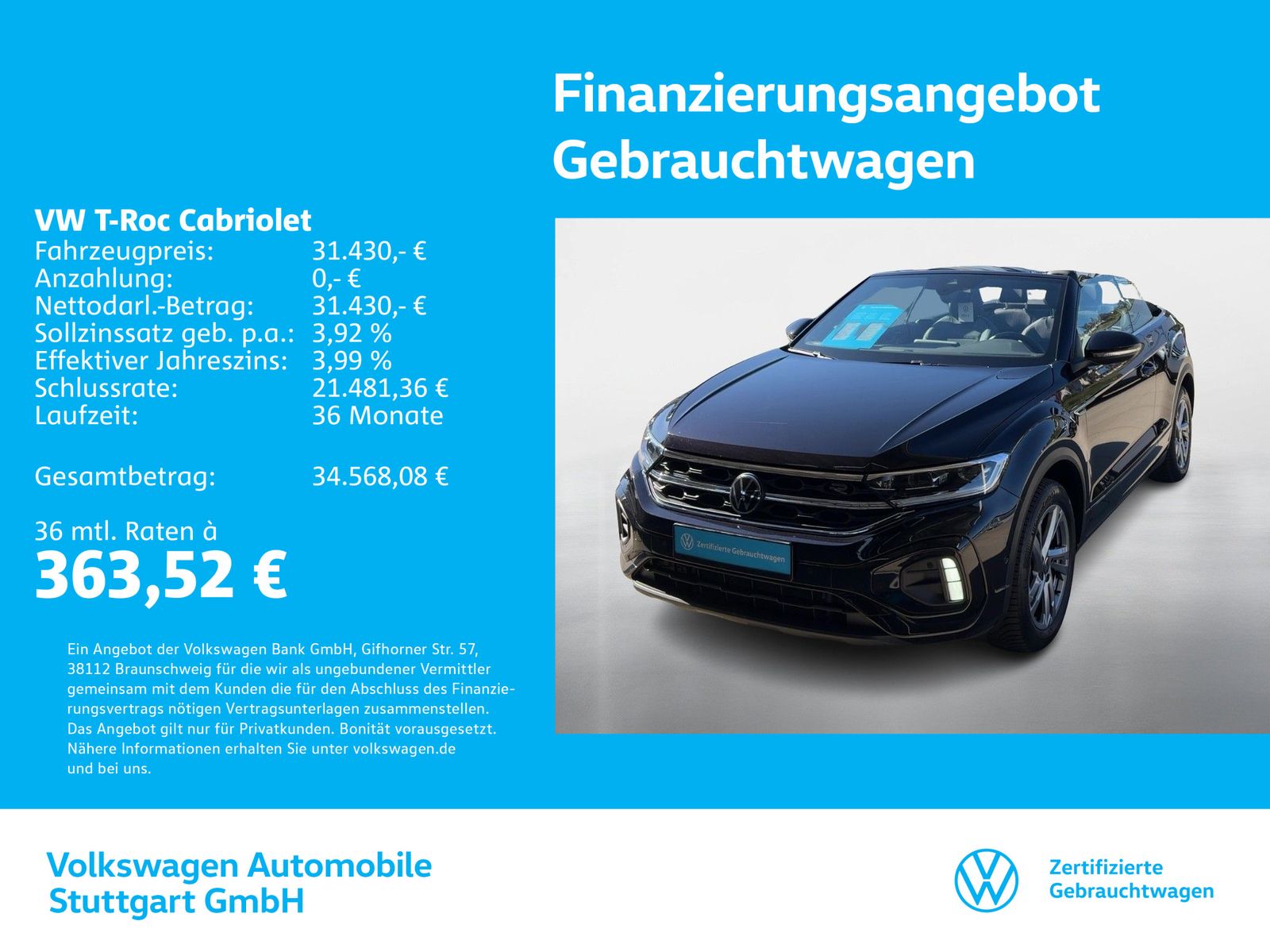 Volkswagen T-Roc Cabriolet R-Line 1.5 TSI DSG Navi Kamera foto 1