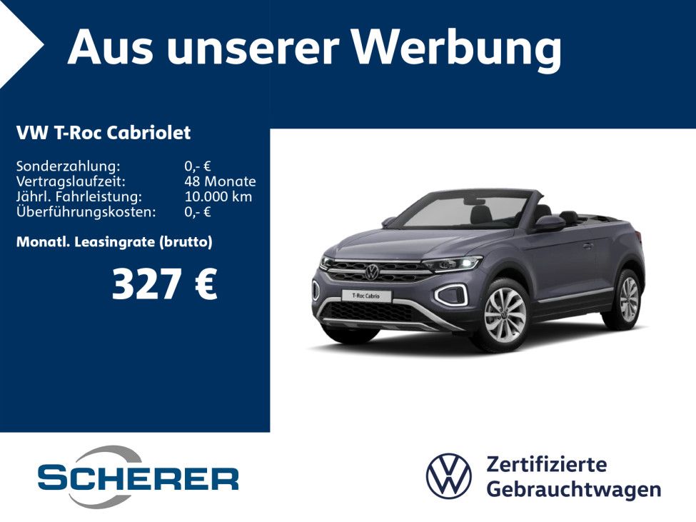 Volkswagen T-Roc Cabriolet 1.0 l TSI Style NAVI SHZ RFK LED