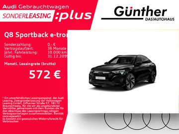 Audi Leasingangebot: Audi Q8 Sportback e-tron 55 QUATTRO S-LINE+HUD+AHK+MA