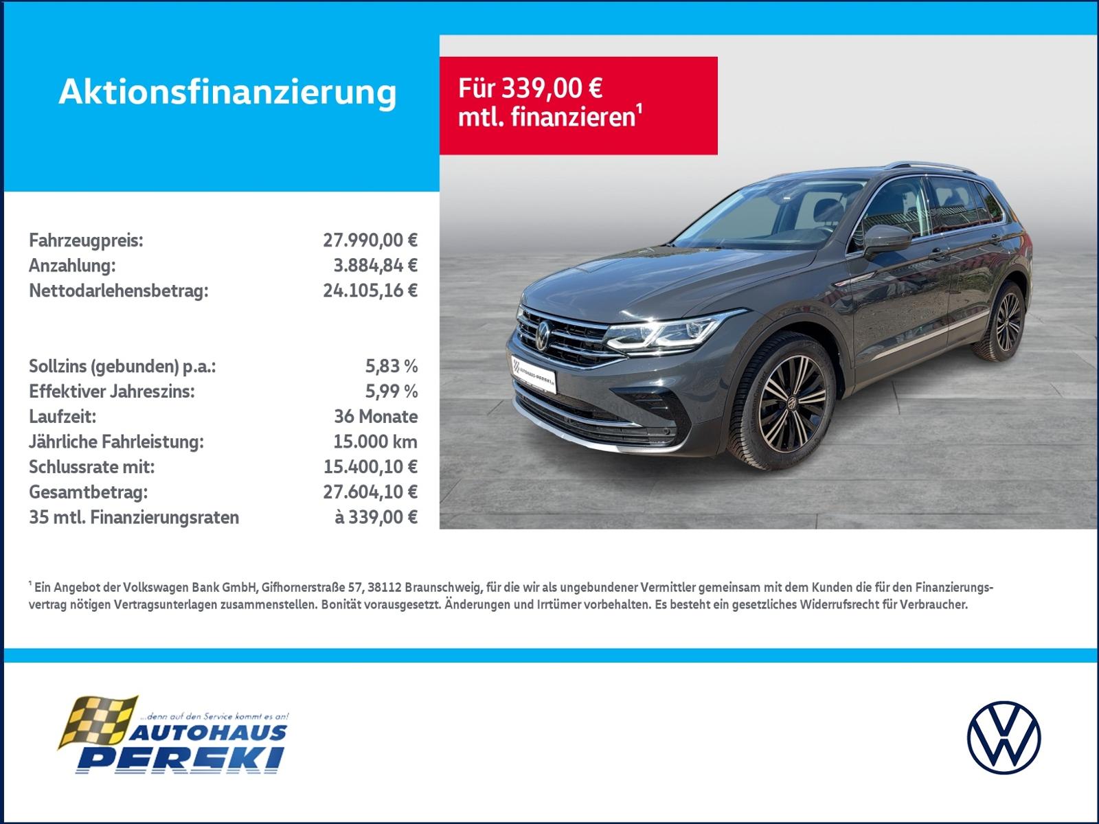 Volkswagen Tiguan 2.0 TDI Elegance DSG  MATRIX-LED, AHK, NA