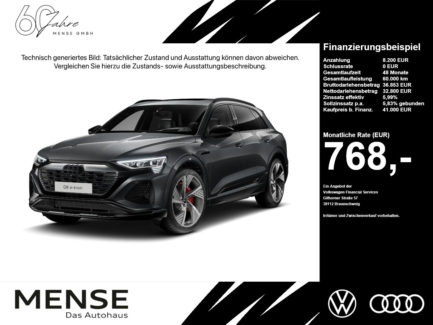Audi Q8 e-tron 50 quattro S line Matrix AHK HUD Luft