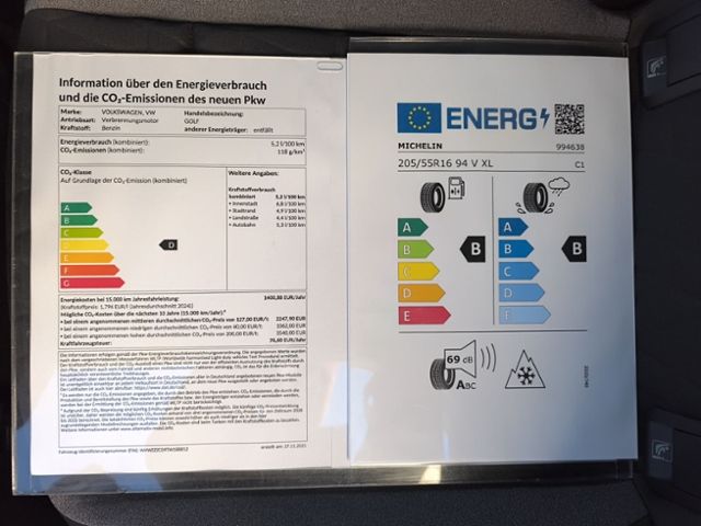 Fahrzeugabbildung Volkswagen Golf Energy 1.5 l eTSI OPF 85 kW (116 PS) 7-Gang