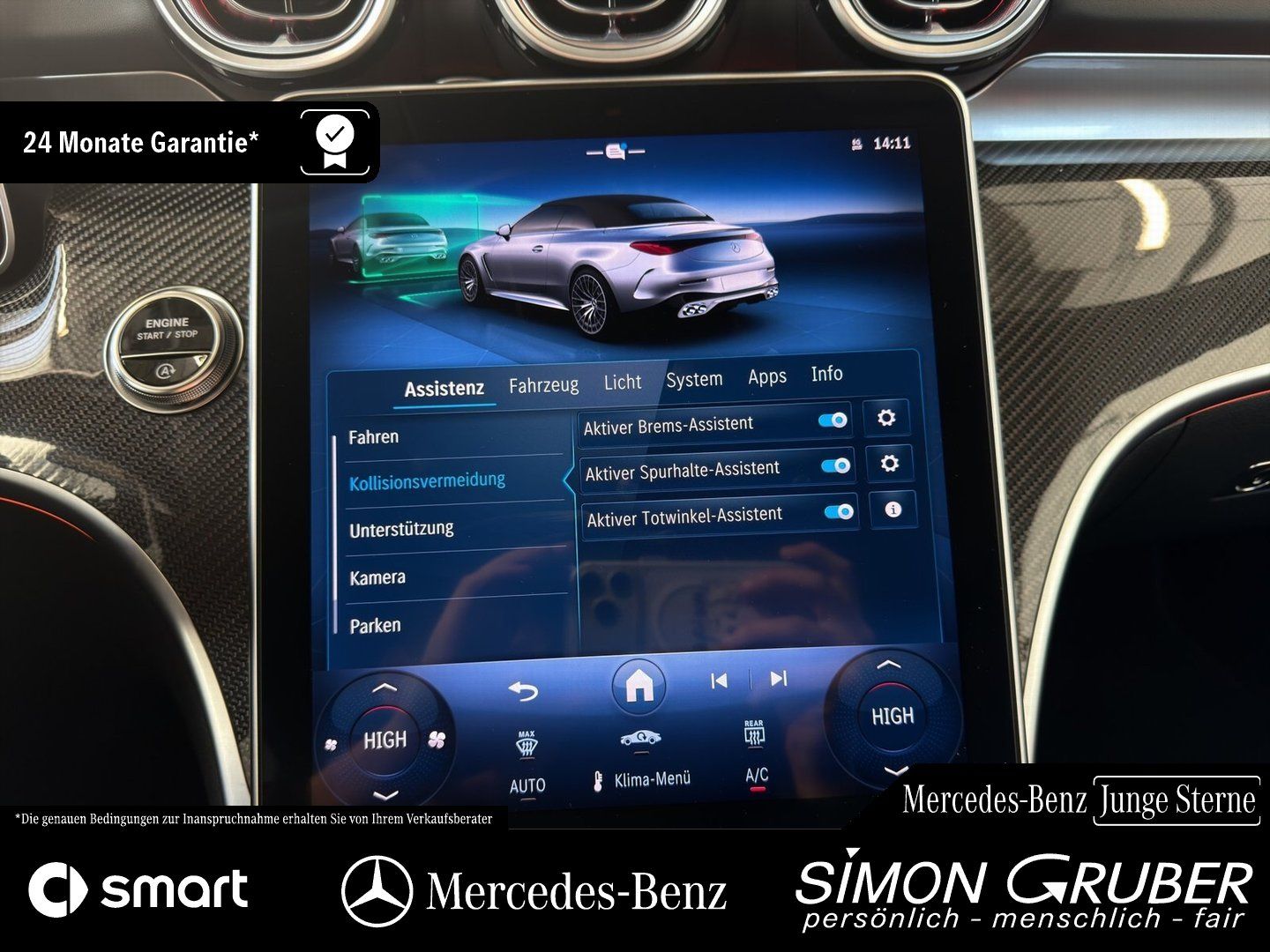 Fahrzeugabbildung Mercedes-Benz CLE 53 4M AMG Perfo Sitz Optik Standhz Night AHK