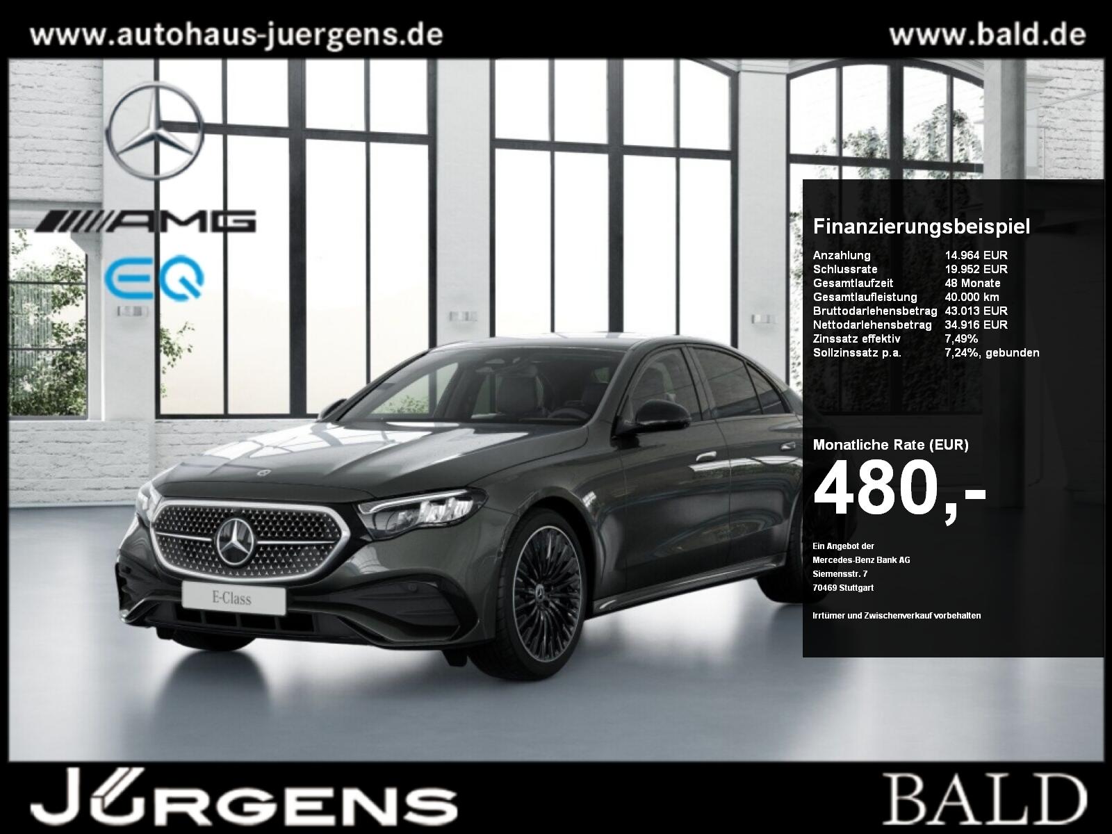 Mercedes-Benz E 200 AMG-Sport/Super/360/Burm/Night/Distr/20'