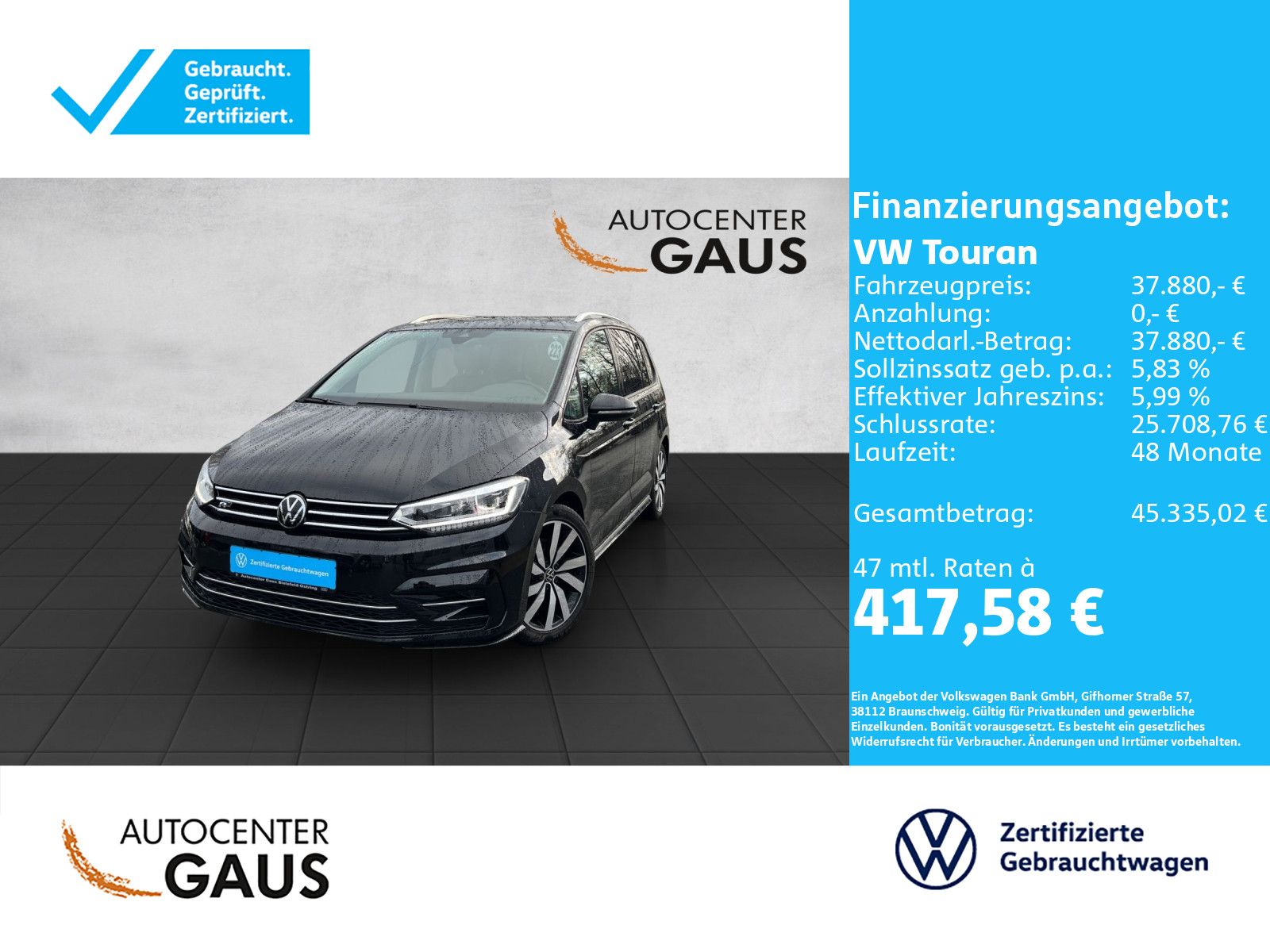 Touran Goal 2.0 TDI DSG AHK*Navi*7-Sitzer