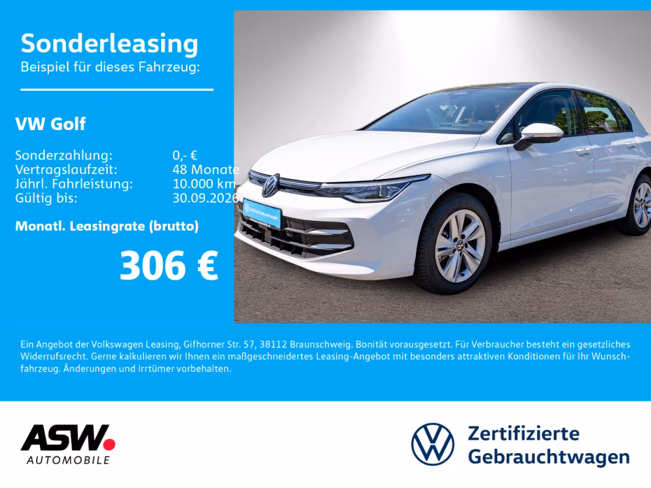 Volkswagen Golf Life 1.5TSI DSG LED Nav 360° PANO Stdhz AHK