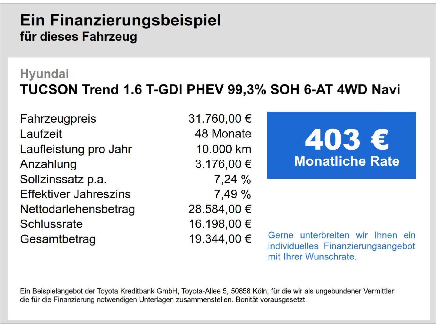Fahrzeugabbildung Hyundai Tucson Trend 1.6 T-GDI PHEV 99,3% SOH 6-AT 4WD N