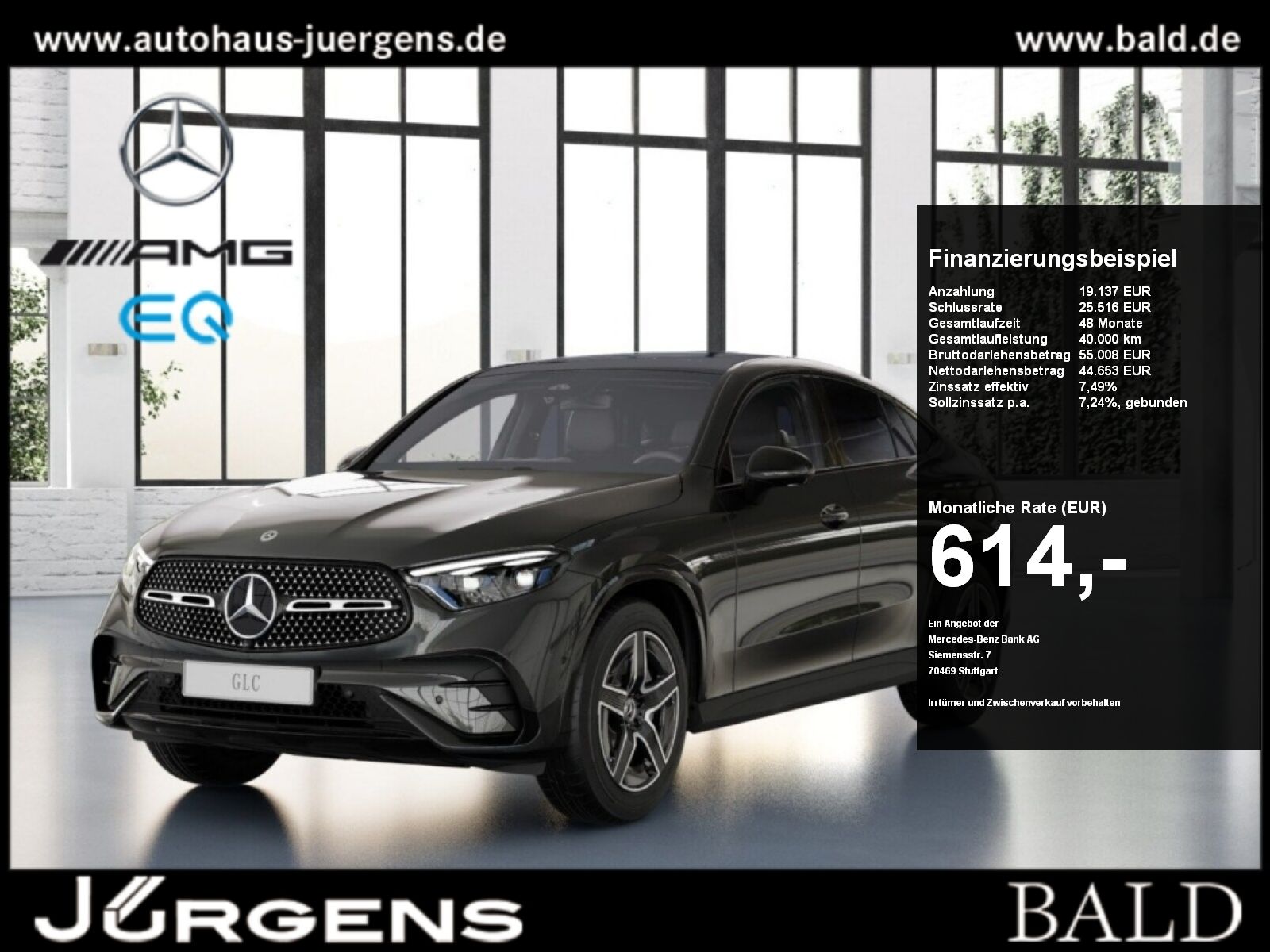 MERCEDES-BENZ GLC 300 4M Coupé AMG-Sport/Pano/Burm/AHK/Night