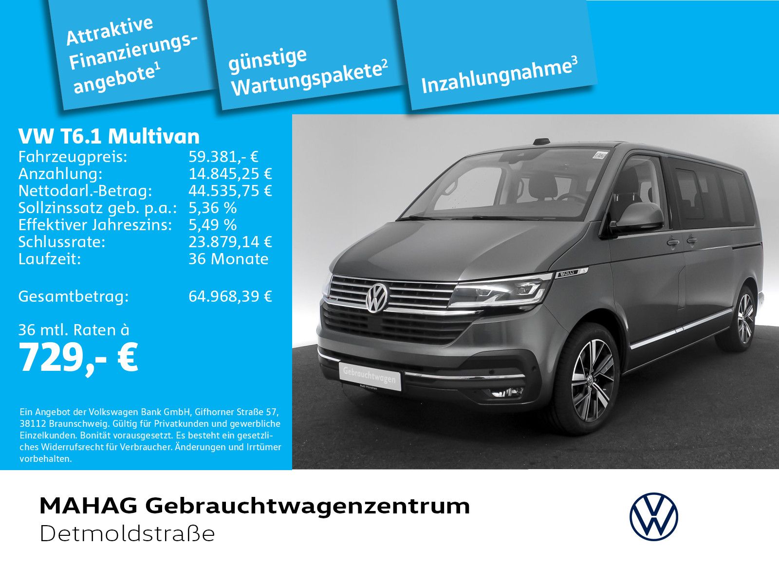 Volkswagen T6.1 Multivan Highline 4Mot 2.0 TDI 7-Sitzer AHK