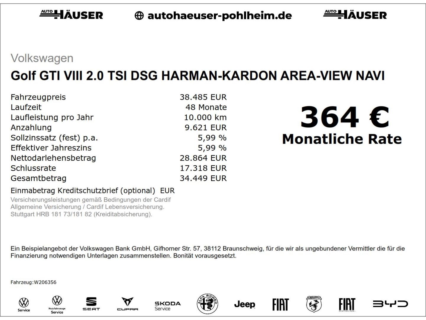 Volkswagen Golf GTI VIII 2.0 TSI DSG HARMAN-KARDON AREA-VIE foto 1