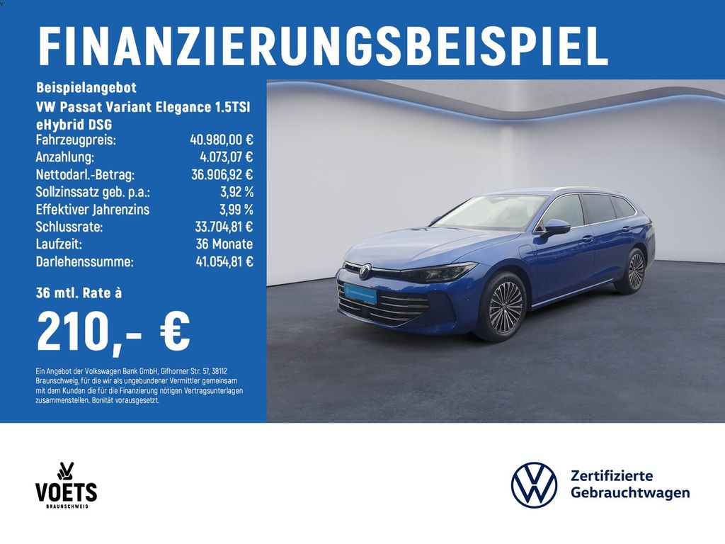 Abbildung Leasingangebot Volkswagen Passat Variant Elegance 1.5TSI eHybrid DSG AHK+H
