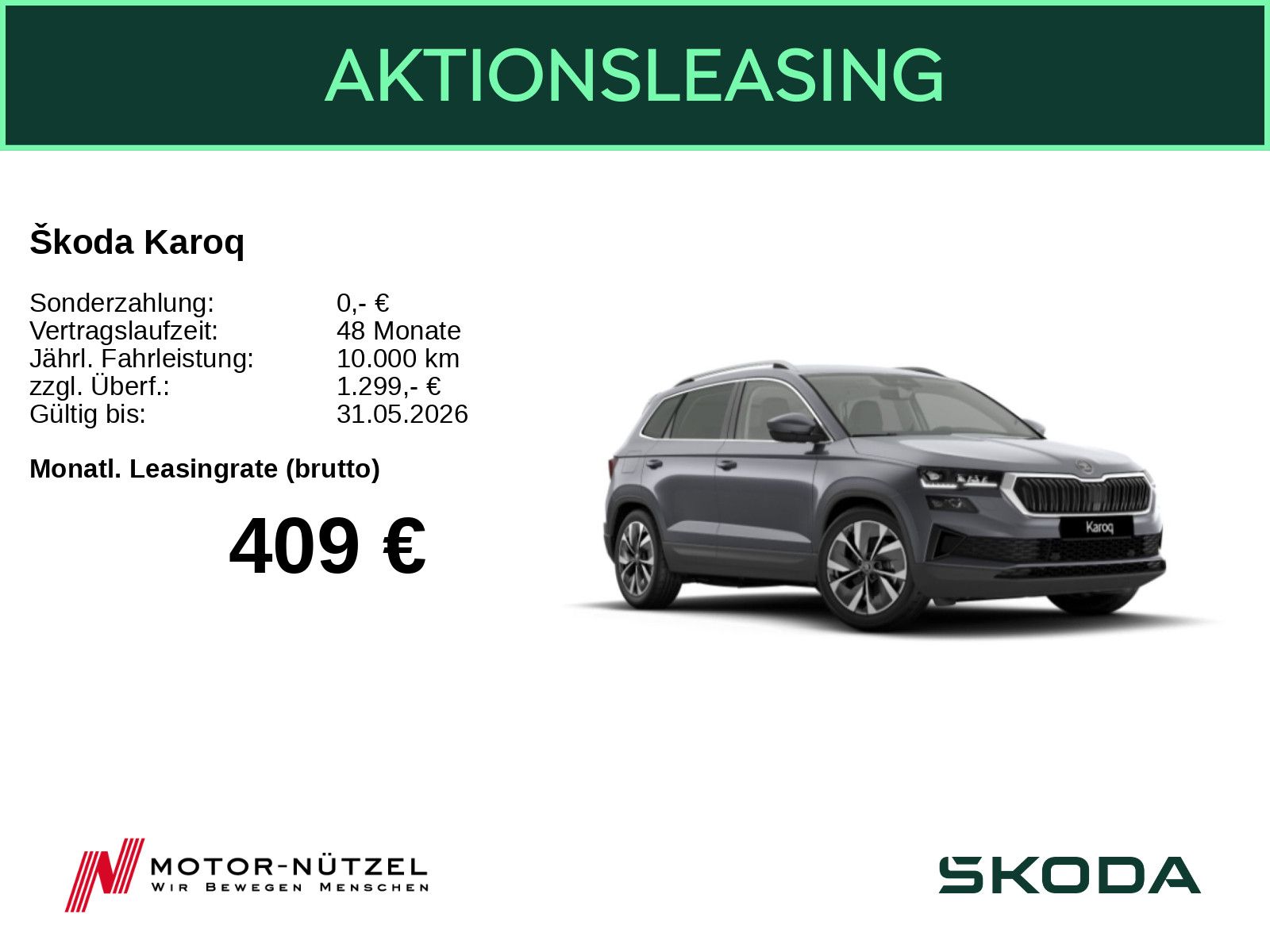 Skoda Karoq 2.0 TDI Selection RFK PDC MatrixLED SUNSET