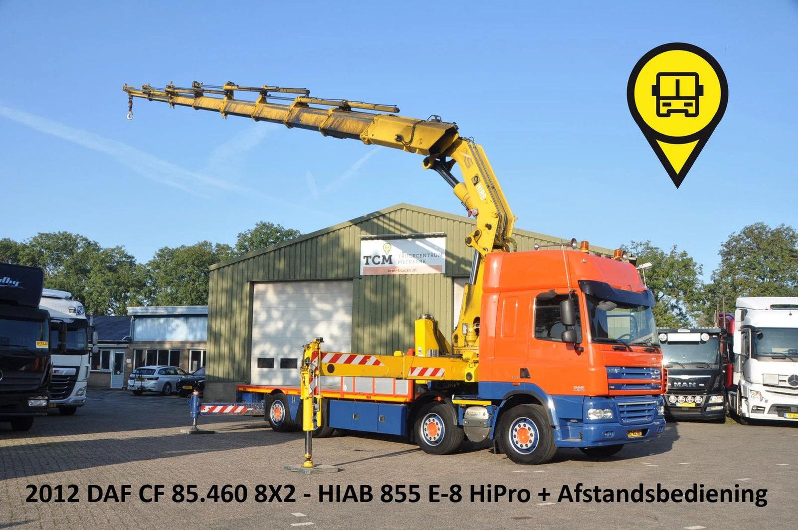 DAF CF 85.460 2012 EEV 8X2 HIAB 85Tm CRANE HANDGESCH