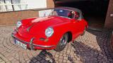 Porsche 356, 90 PS, 25.650 km, dt. KFZ, neuwertig (1-)  - rote Porsche 356