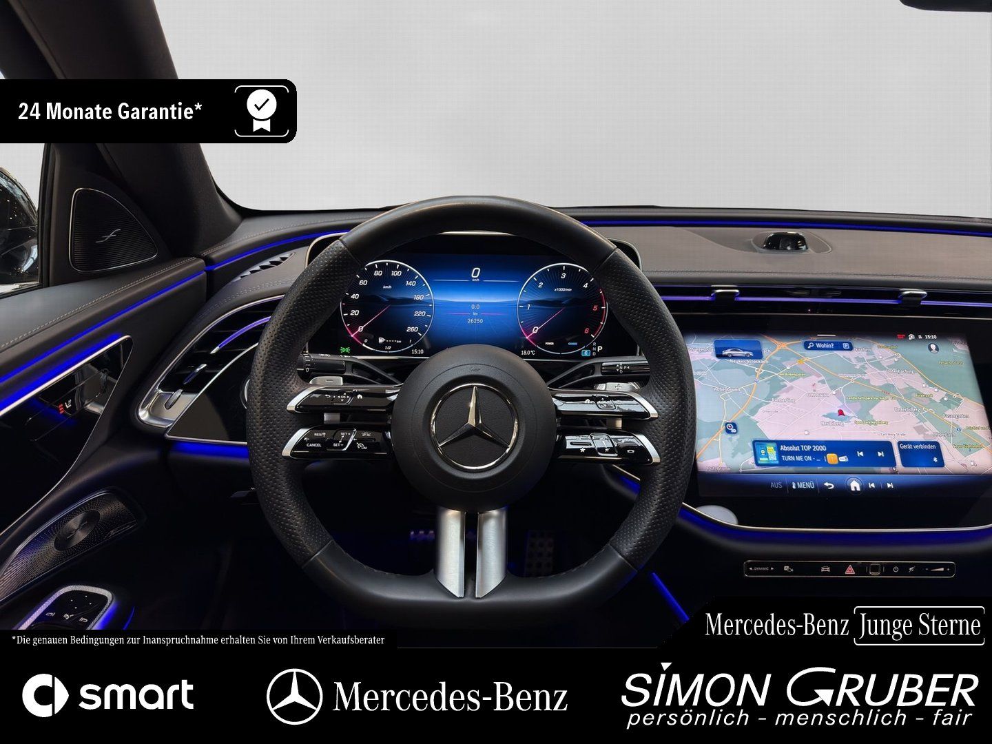 Fahrzeugabbildung Mercedes-Benz E 220 d AMG Night Pano Superscreen Burm 20 Zoll