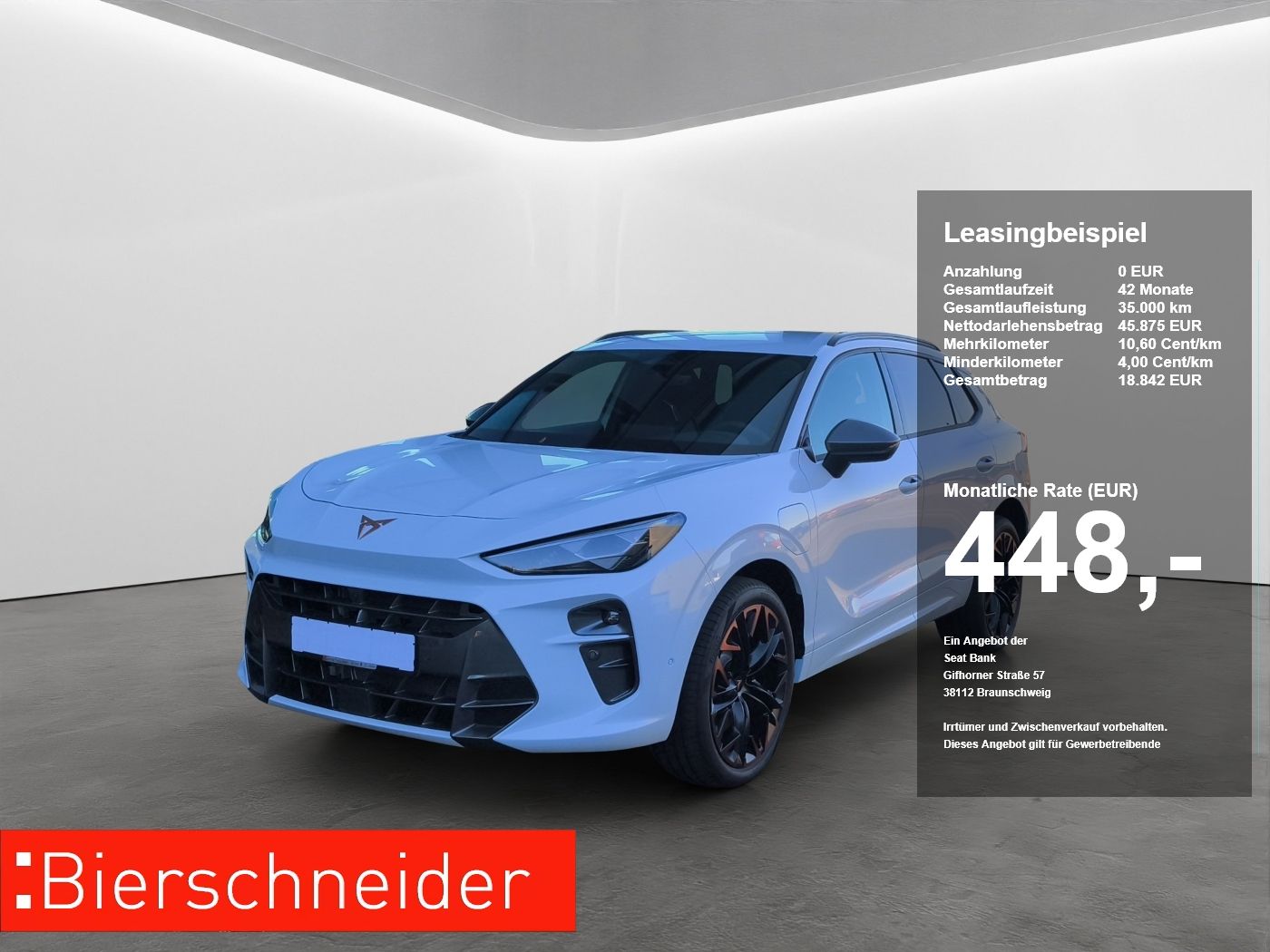 Cupra Terramar 1.5 e-Hybrid DSG VZ ab 377.-netto Busin