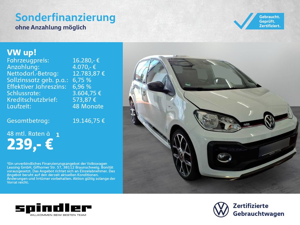 Volkswagen up! GTI 1.0 - Bluetooth, Climatronic, RFK, SHZ