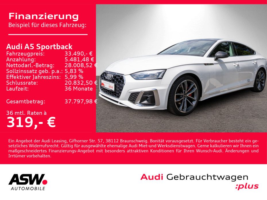Audi A5 Sportback S line 40TDI quattro NAVI LED PANO foto 2