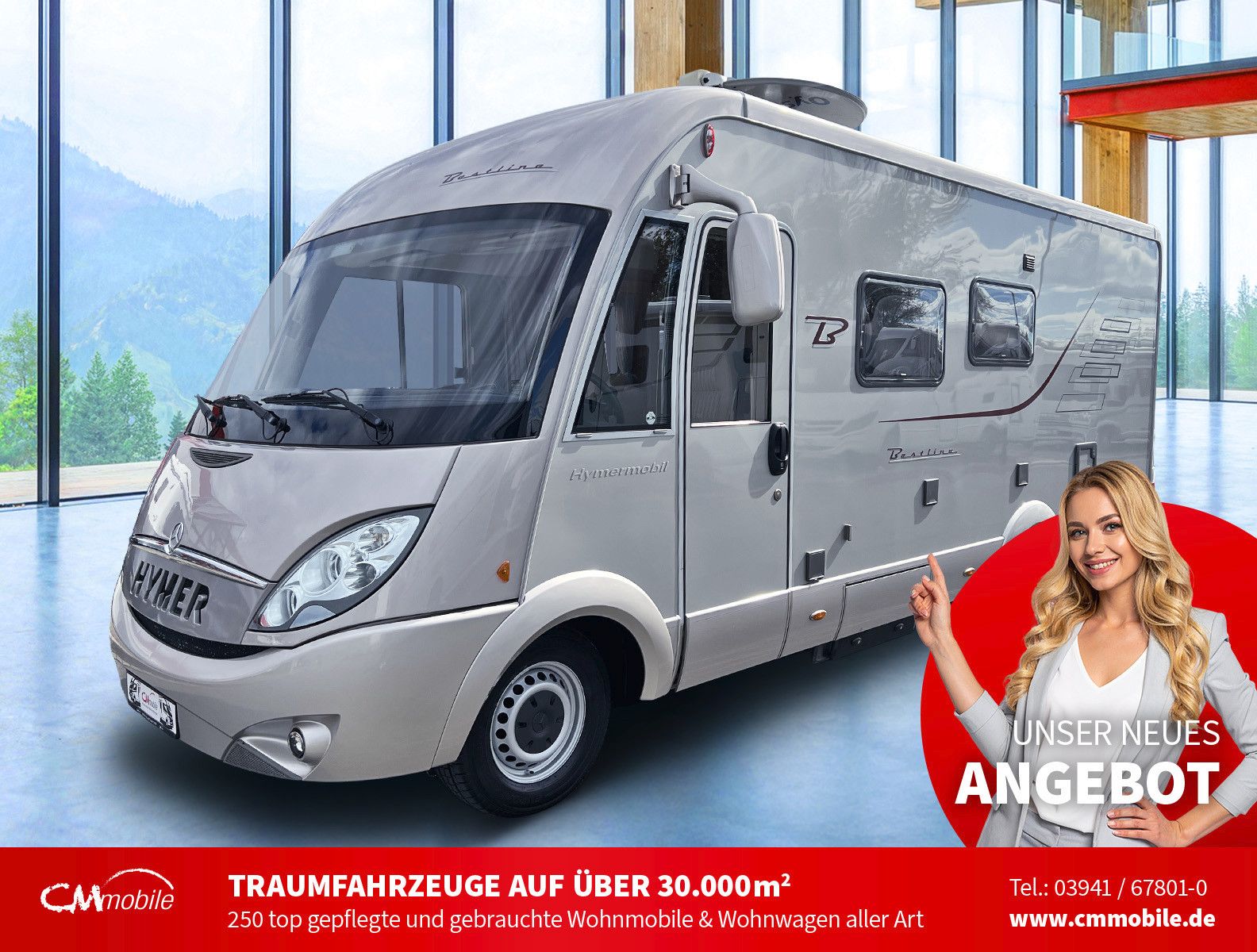 HYMER / ERIBA / HYMERCAR
 B 655 SL - Automatik - 1. Hand -
