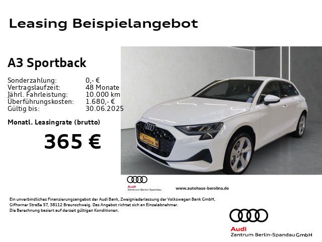 AUDI A3 Sportback 30 TFSI S Line int. S tr. *GRA*PDC+