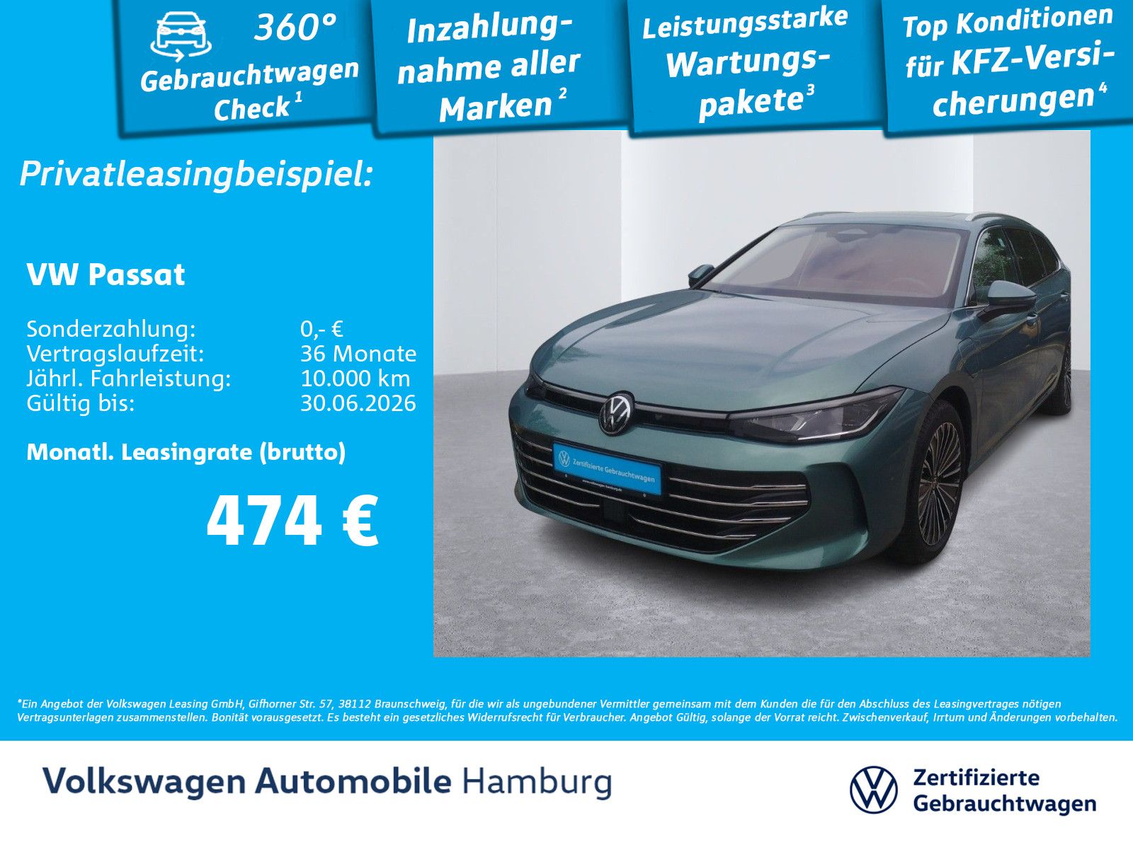 Volkswagen Passat eHybrid Elegance 1.5DSG  AHK Panoramadach