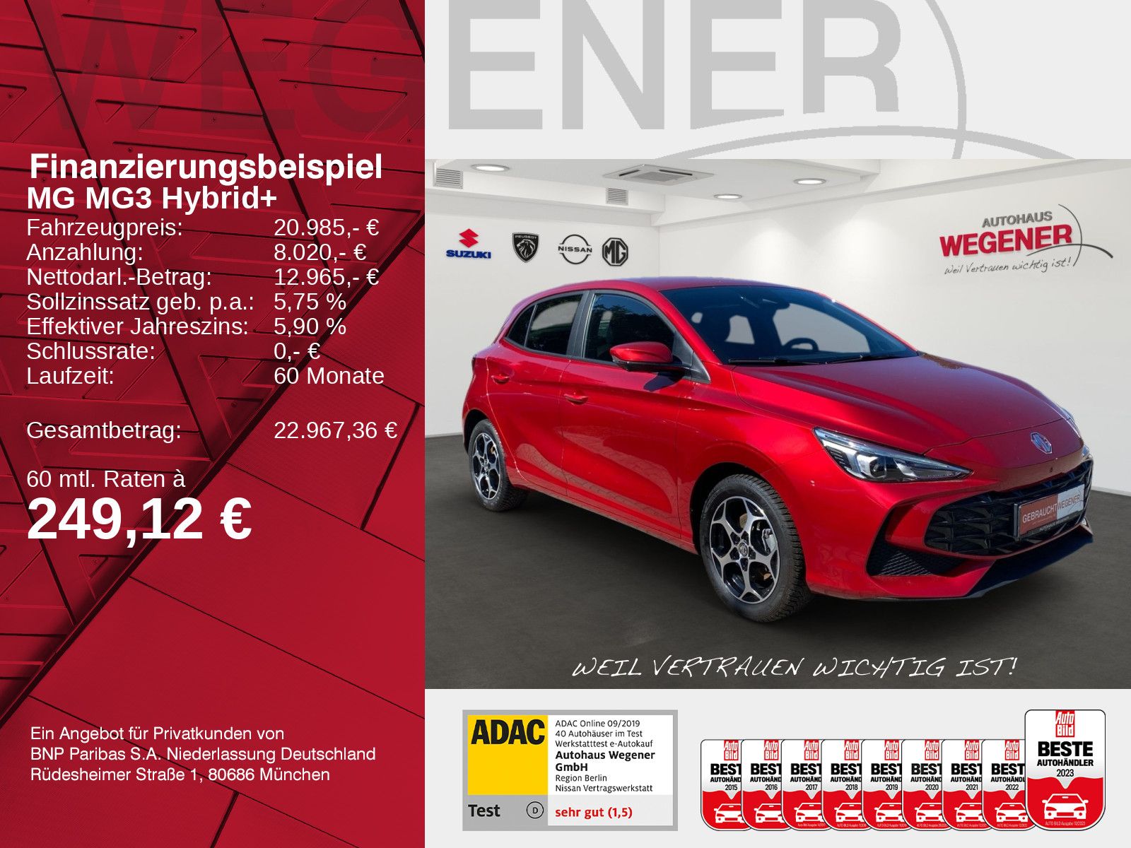 MG3 Hybrid+ Luxury*360°*SHZ*LHZ imagem 2
