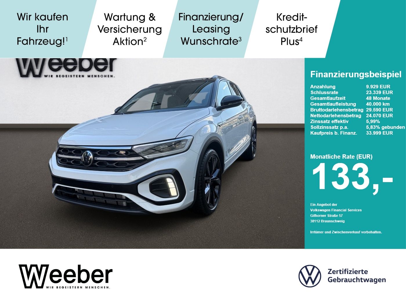 Volkswagen T-Roc 1.5l TSI DSG R-Line *KAMERA*AHK*BLACKSTYLE