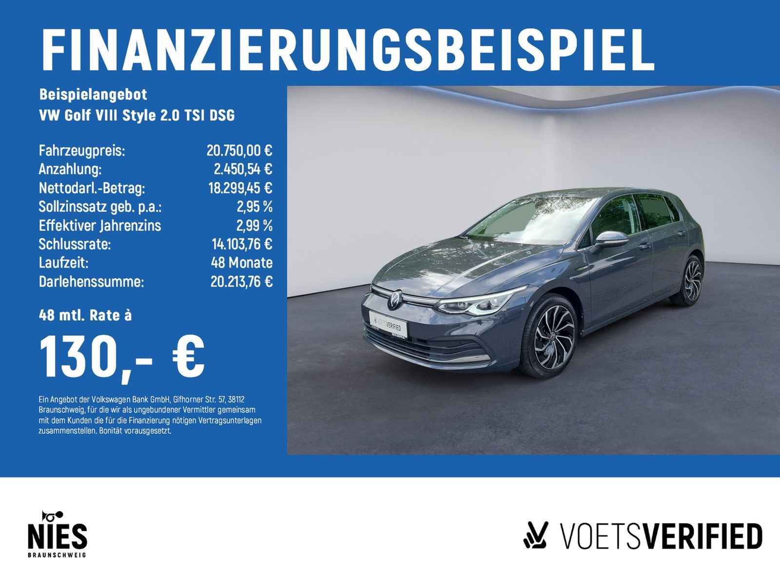 Volkswagen Golf VIII Style 2.0 TSI DSG LED+ACC+KLIMA