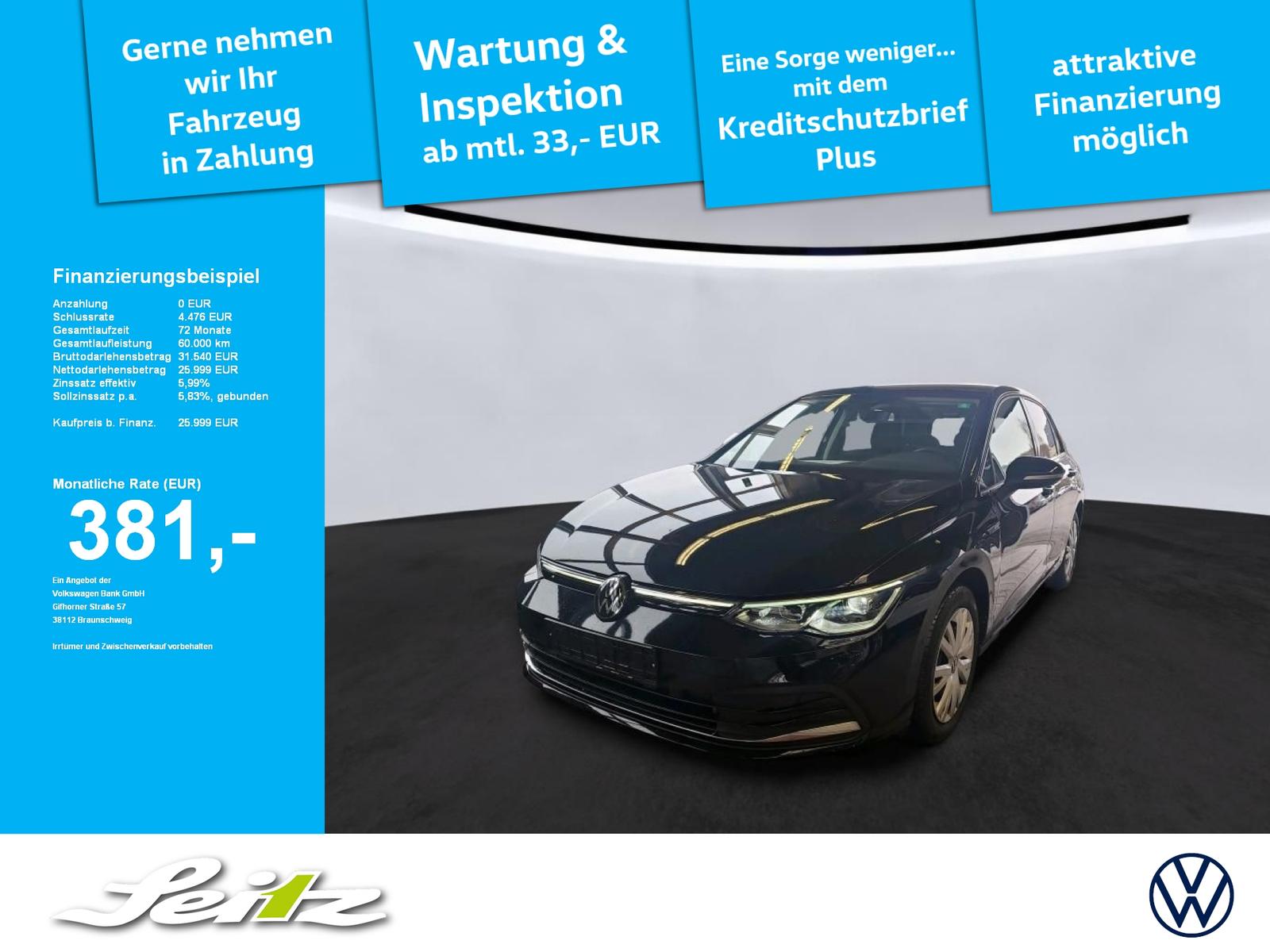 Volkswagen Golf VIII 2.0 TDI Style *LED*KAMERA*NAVI*SITZH*