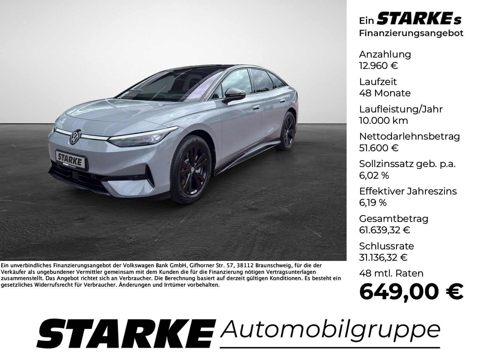 Volkswagen ID.7 Pro S  HeadUp AHK Navi LED Kamera PDC LM Te