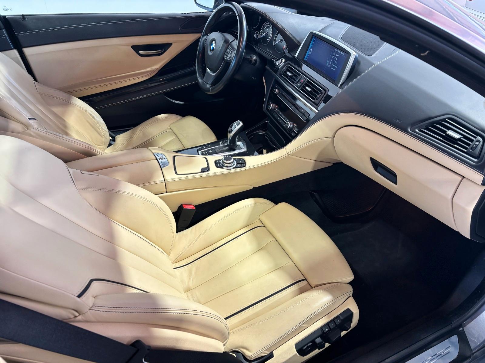 BMW 650i F13 xDrive Coupé V8 408 ch • BMW Individual • Cuir beige • Head-up • Toit pano • 19"