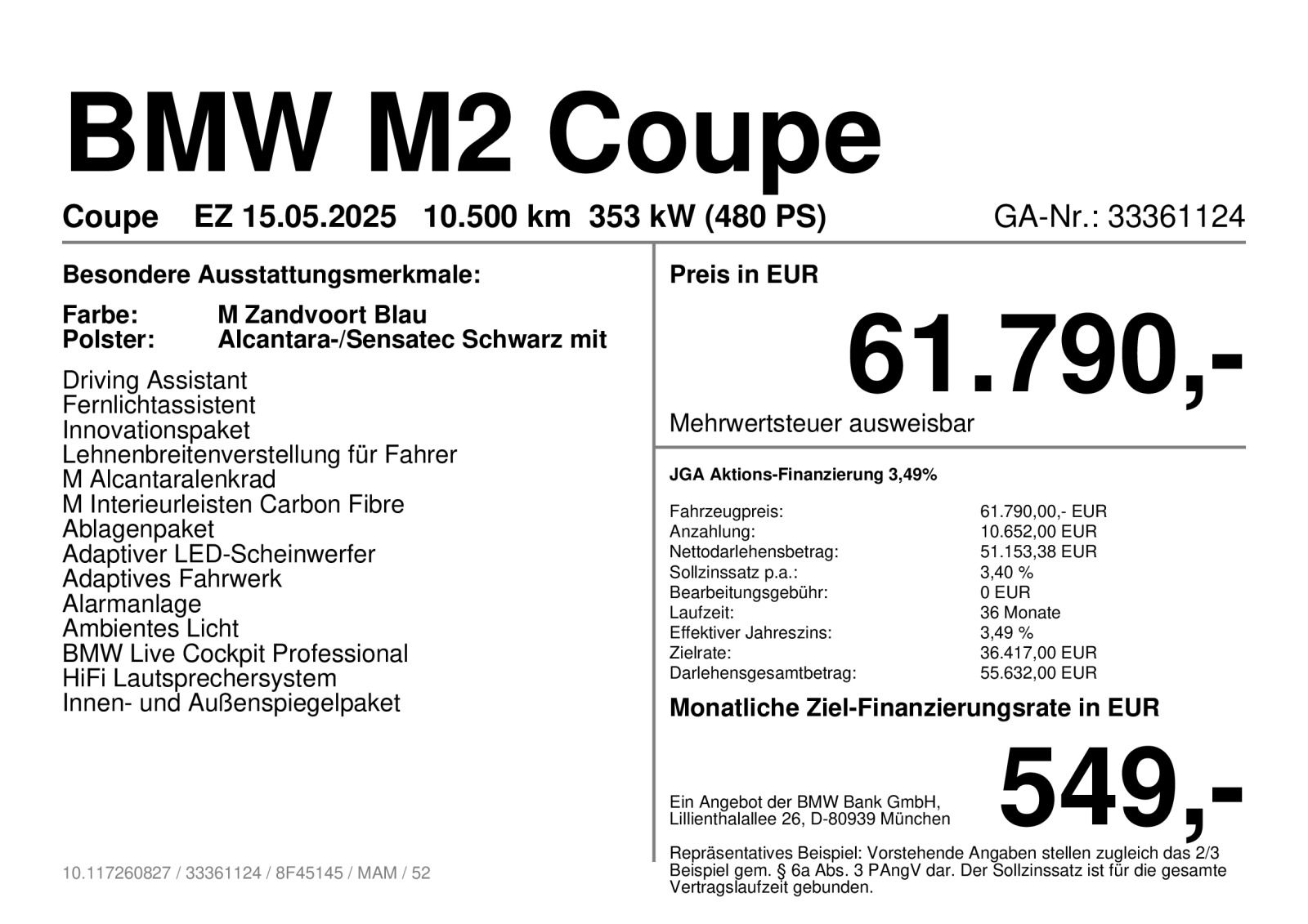 BMW M2 Coupe Sport Aut HIFI adapLED ab 3,49% foto 4