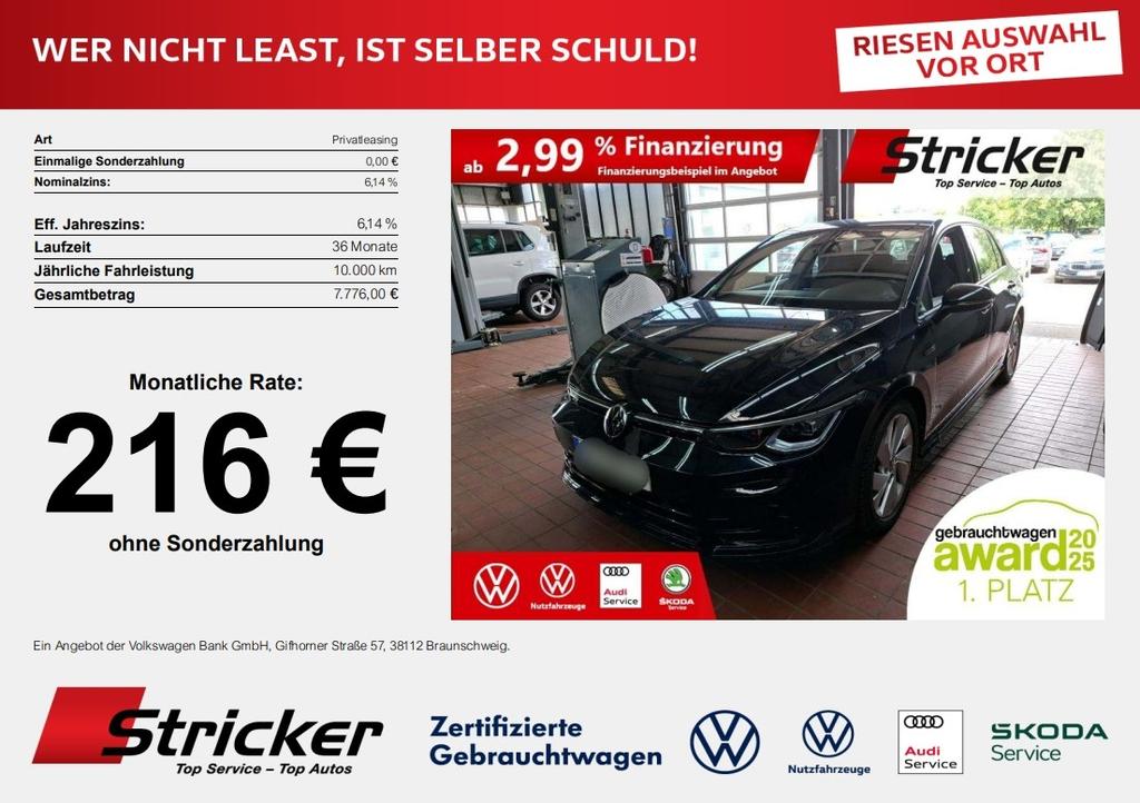Volkswagen Golf RLine Black Style 15eTSI DSG 216ohne An 2024