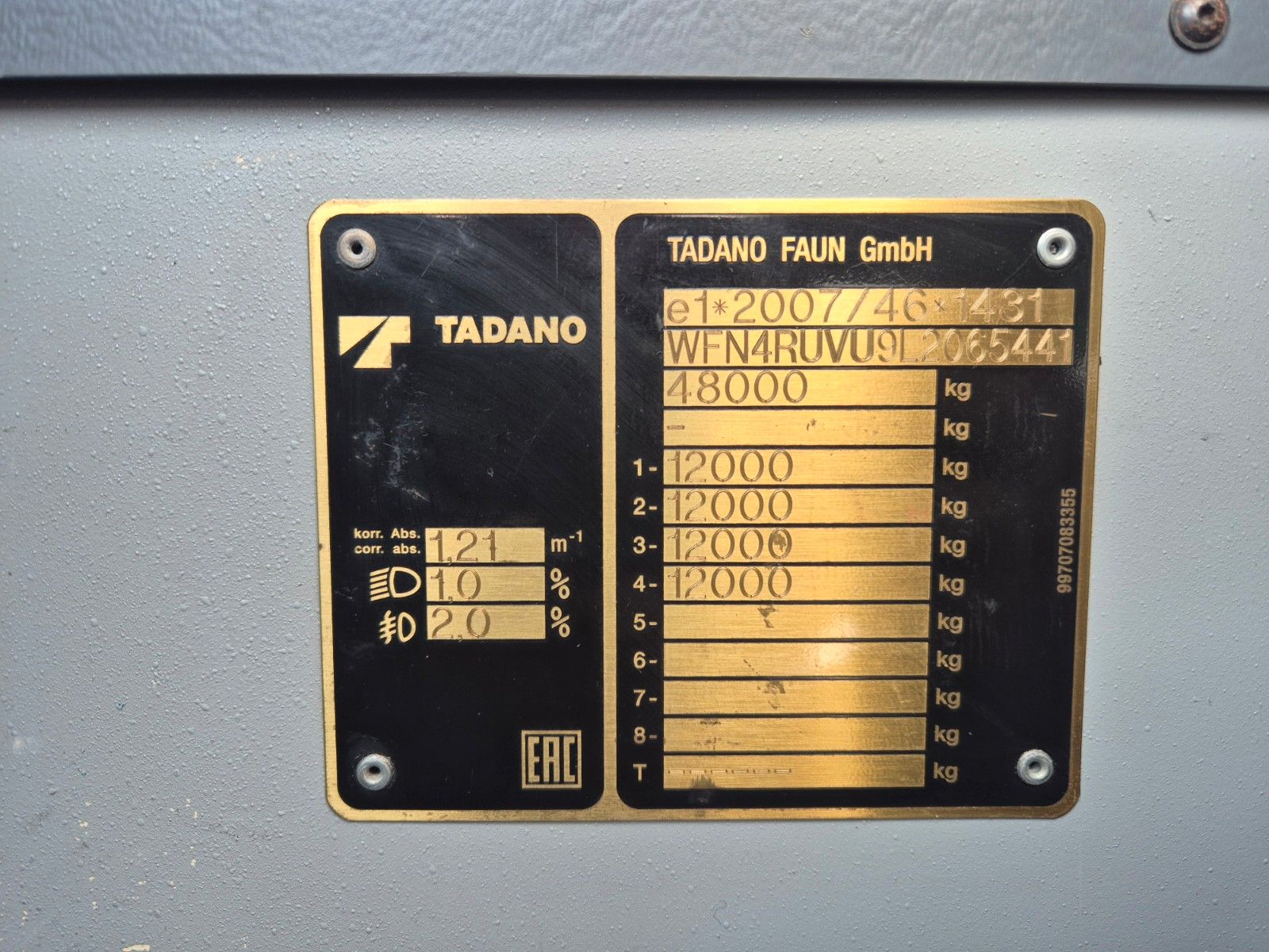 Fahrzeugabbildung Faun Tadano ATF 70G-4 8x8 Klima 5.161 Betr. Std.