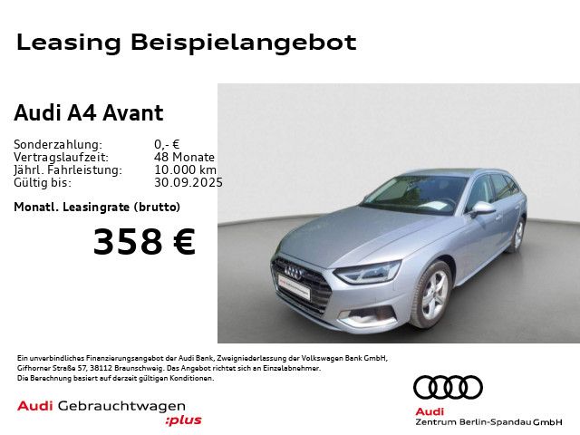 Vorschaubild: AUDI A4 Avant 35 TFSI Adv. S tronic *NAV+*R-CAM*SHZ* (Fahrzeug-Nr. A06209)