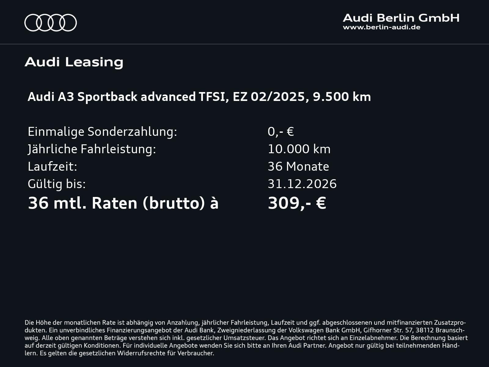 Audi A3 Sportback Advanced 30 TFSI S tr. STDHZG NAVI