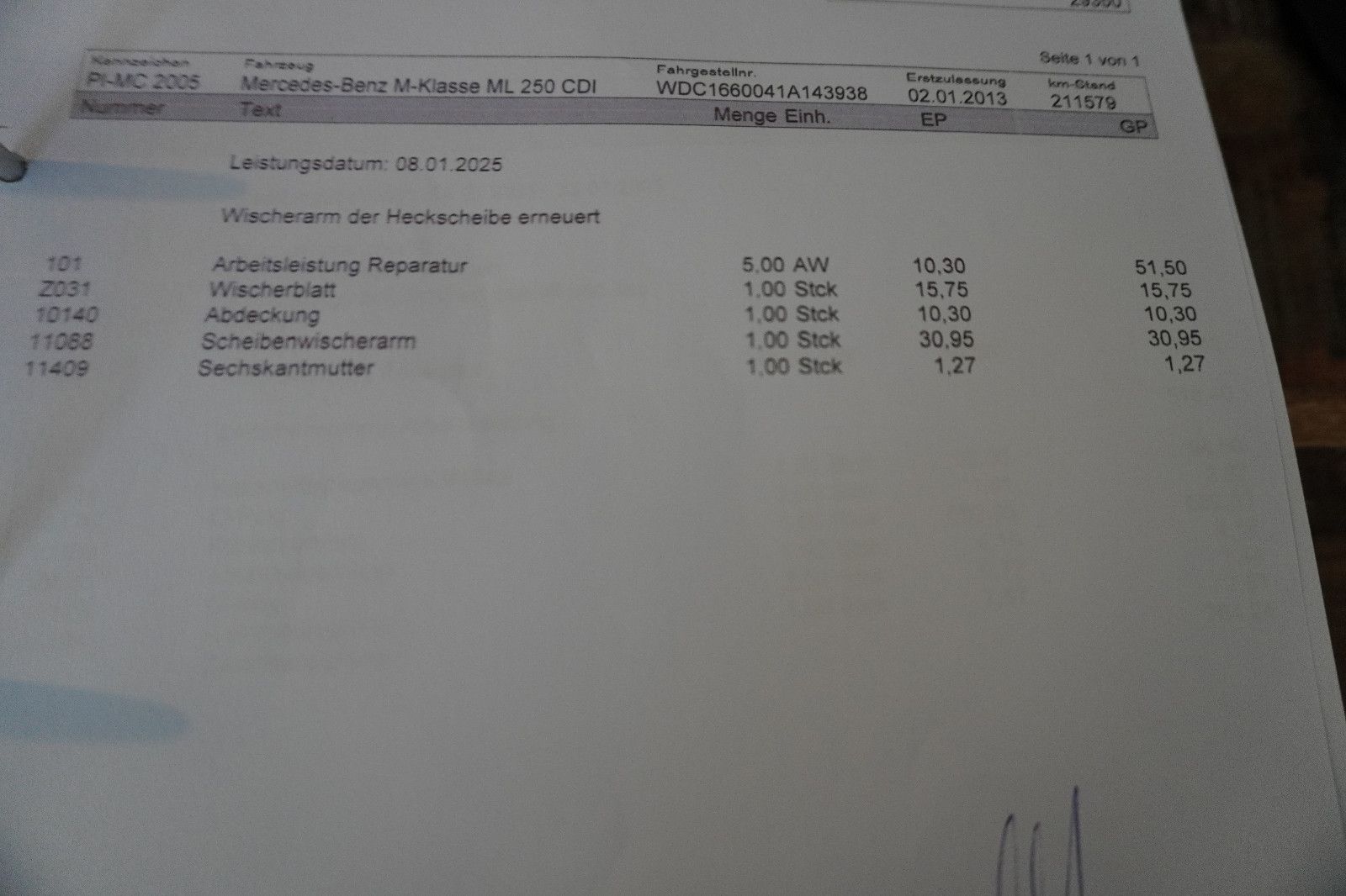 Fahrzeugabbildung Mercedes-Benz ML 250 CDI BlueTec