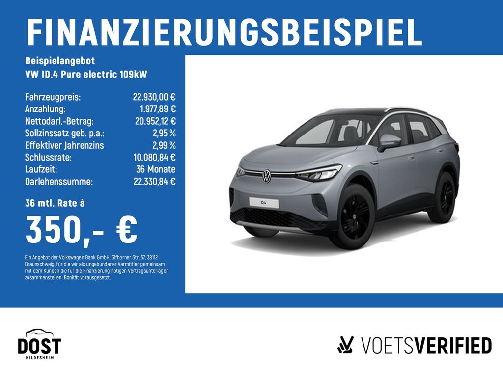 ID.4 Pure electric 109kW App-Connect+KLIMA+NAVI