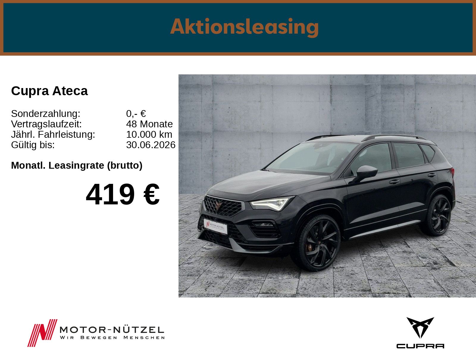 Cupra Ateca VZ 300PS/ AHK/ SHZ/ NAVI/ el.Heckkl./ PDC