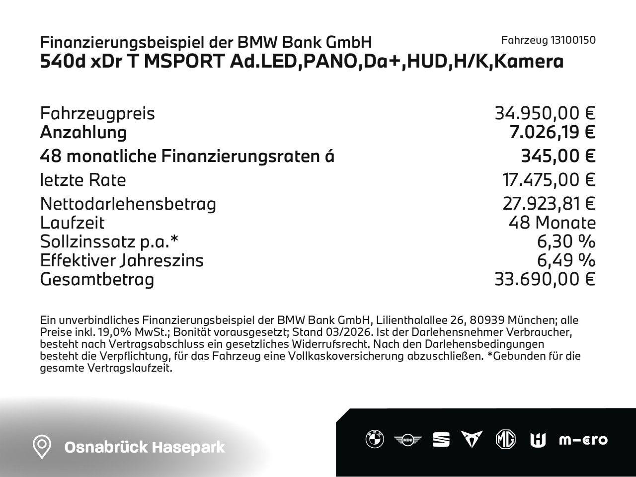 BMW 540d xDr T MSPORT Ad.LED,PANO,Da+,HUD,H/K,Kamera