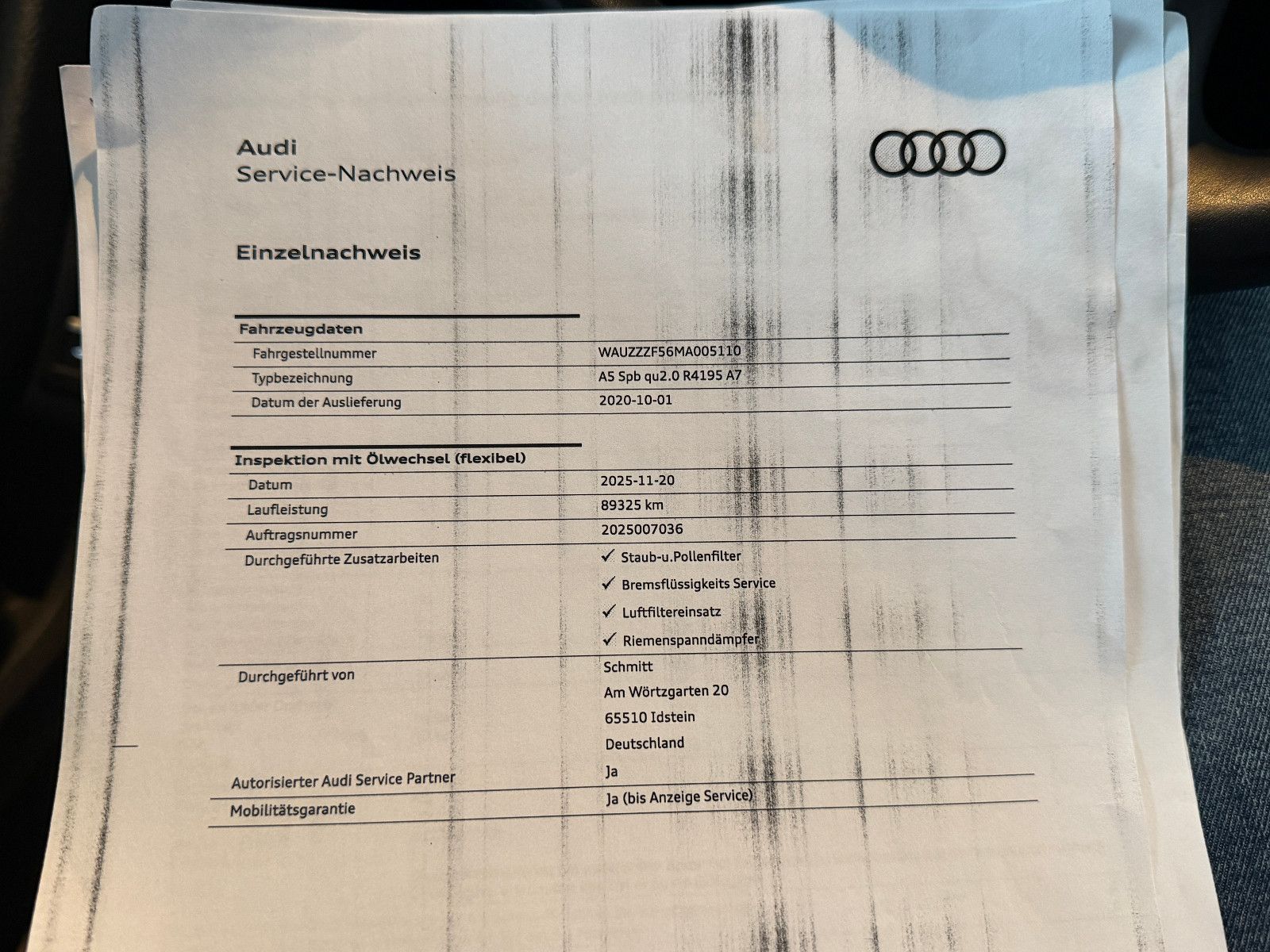 Fahrzeugabbildung Audi A5 Sportback 45 TFSI quattro /VIRTUAL/KAMERA/SHZ
