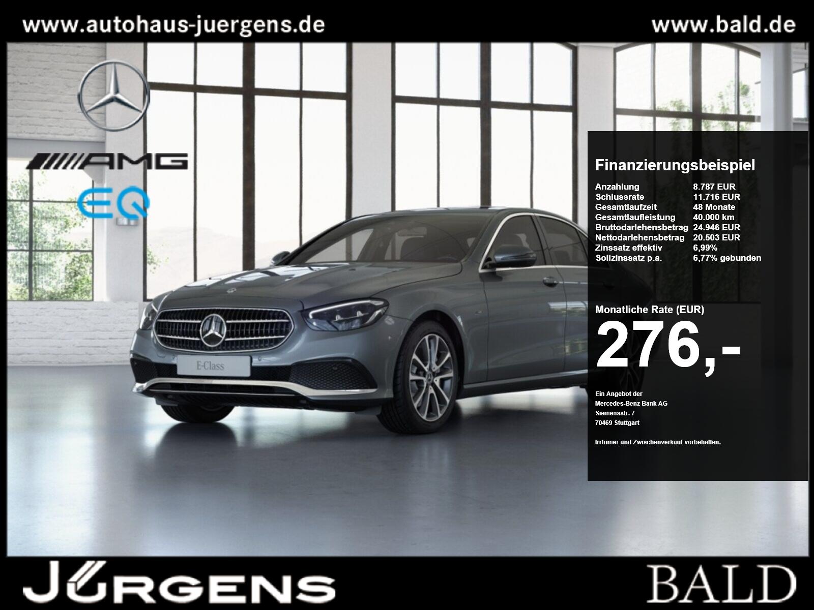 Mercedes-Benz E 300 de Avantgarde/LED/Cam/SHD/AHK/Distr/Ambi