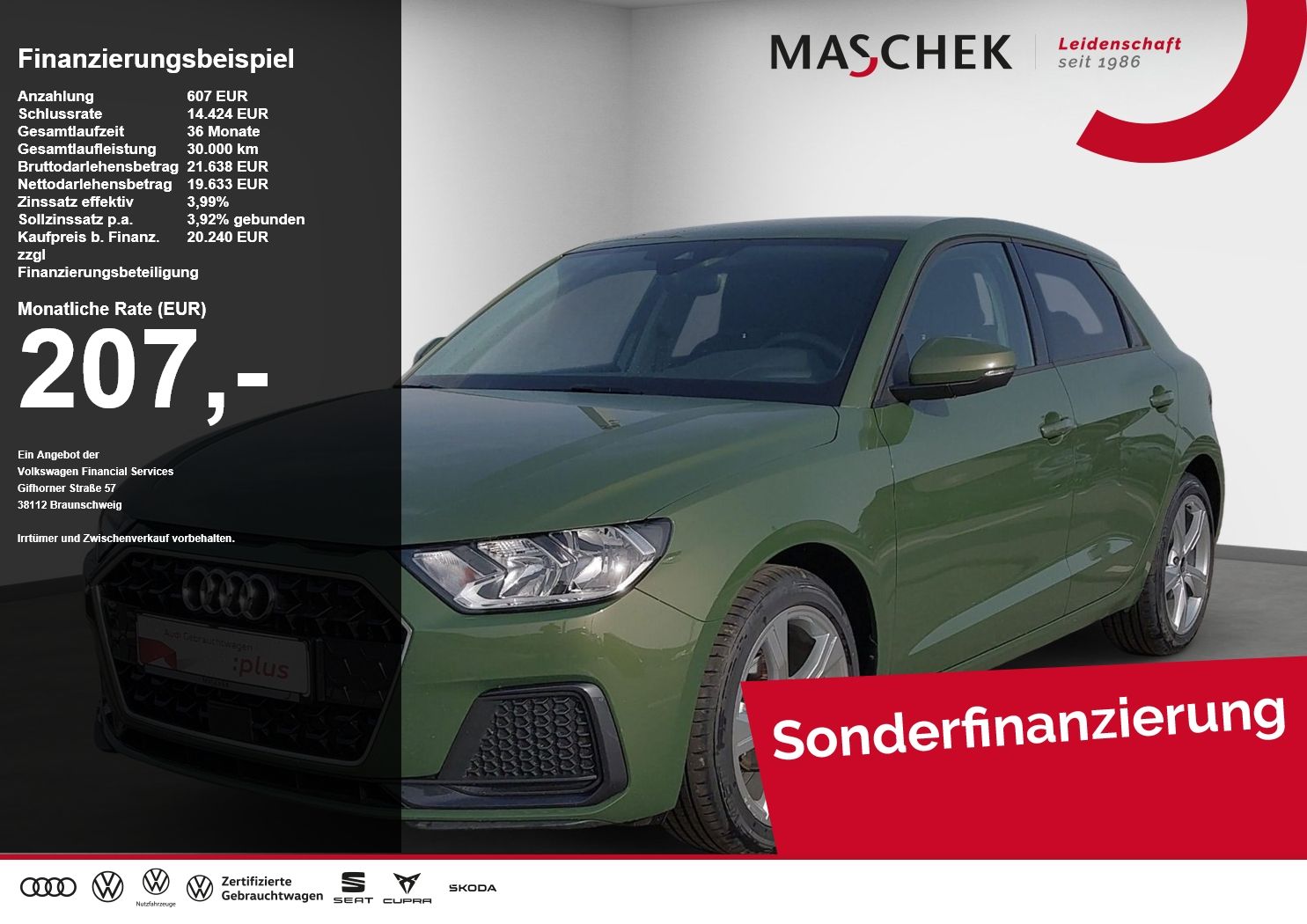 Audi A1 Sportback 25 TFSI Naviplus LM17 Sitzh Sportsi