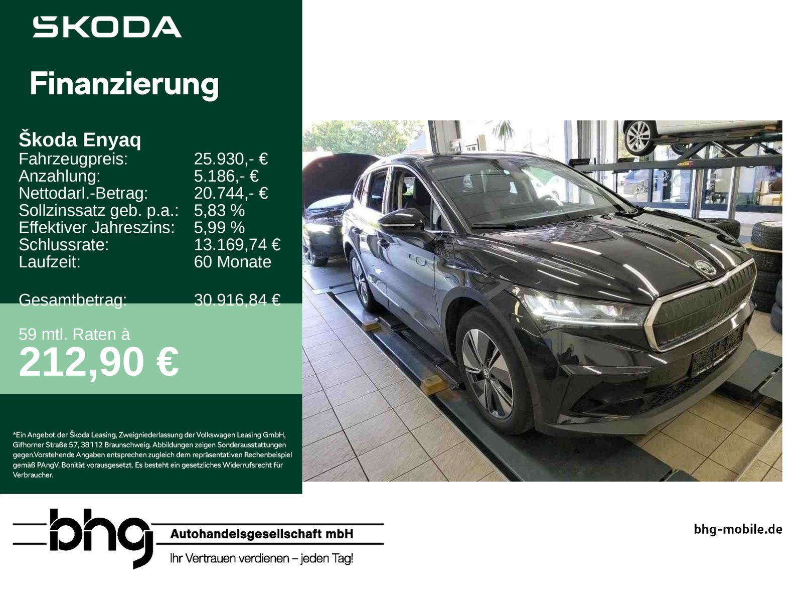 Skoda Enyaq iV 60 Navi SHZ Transport