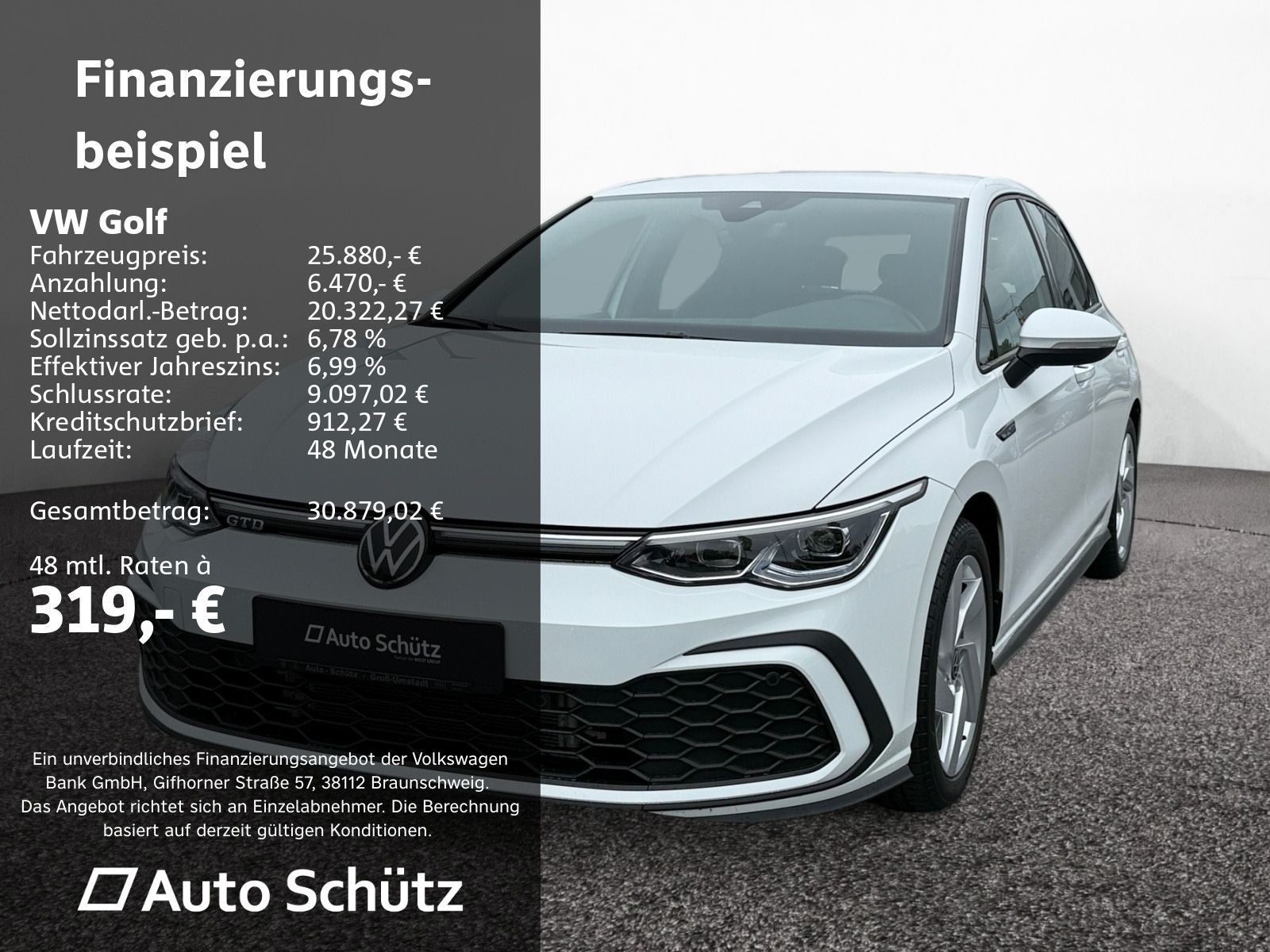 Volkswagen Golf VIII 2.0 TDI GTD+DSG+LED+PDC+Klima