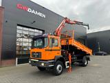 MAN 18.284 4x4 3 zijdige kipper/ Kraan - MAN 18 284