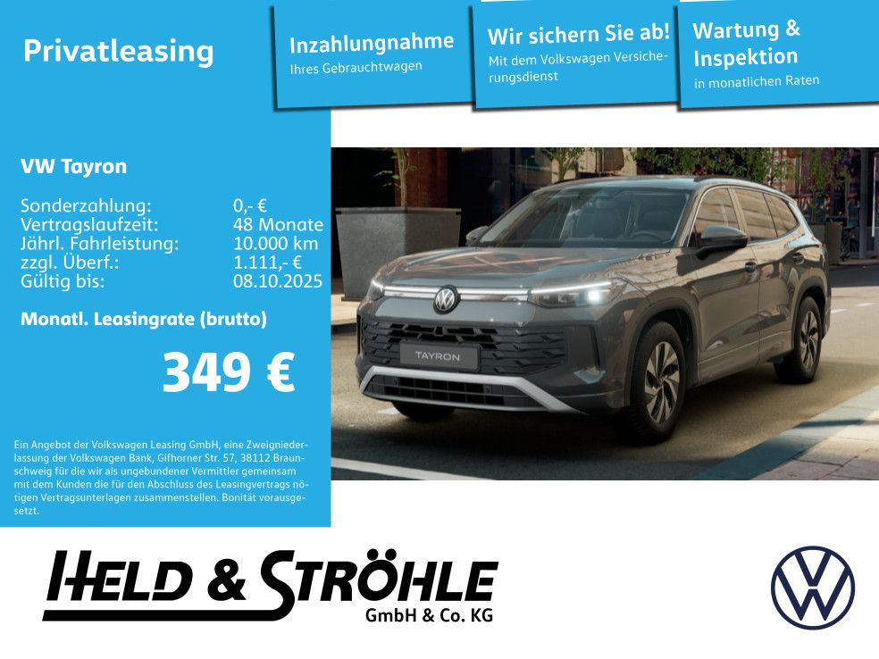 Volkswagen Tayron Life eTSI ->PlusLeasing bis 08.10.2025